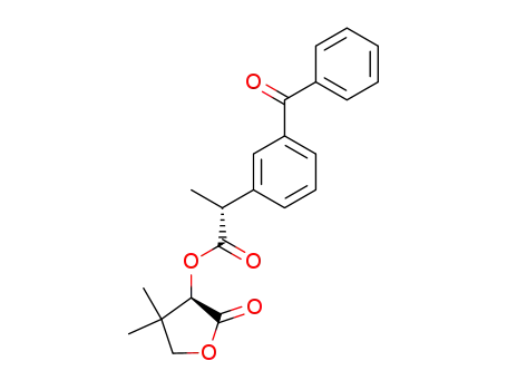 Molecular Structure of 156994-73-9 ((R)-2-(3-Benzoyl-phenyl)-propionic acid (R)-4,4-dimethyl-2-oxo-tetrahydro-furan-3-yl ester)