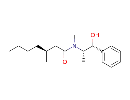Molecular Structure of 88020-53-5 ((S)-3-Methyl-heptanoic acid ((1S,2R)-2-hydroxy-1-methyl-2-phenyl-ethyl)-methyl-amide)