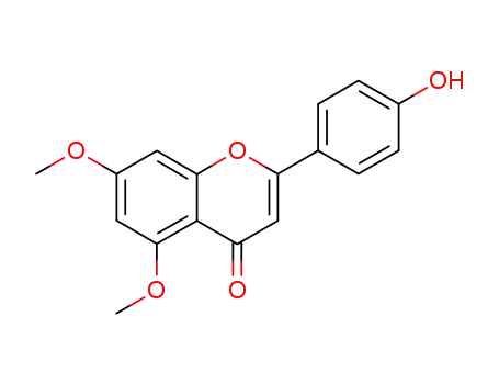 Molecular Structure of 16290-50-9 (5,7-dimethoxy-4'-hydroxyflavone)