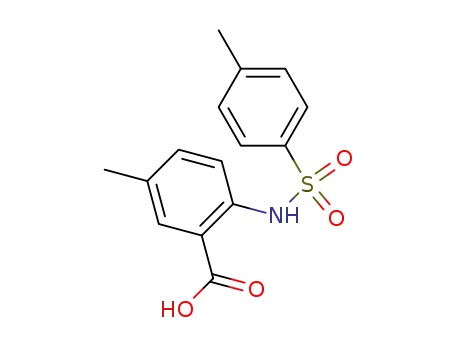 Molecular Structure of 34161-81-4 (5-methyl-2-[(4-methylphenyl)sulfonamido]benzoic acid)