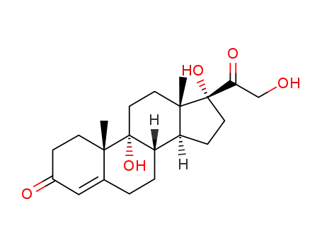 Molecular Structure of 566-12-1 (9α-hydroxycortexolone)