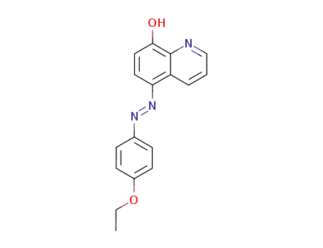 Molecular Structure of 75907-28-7 (5-[(E)-2-(4'-ethoxyphenyl)-1-(diazenyl)]quinolin-8-ol)