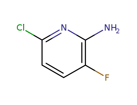 Molecular Structure of 1260672-14-7 (2-amino-6-chloro-3-fluoropyridine)