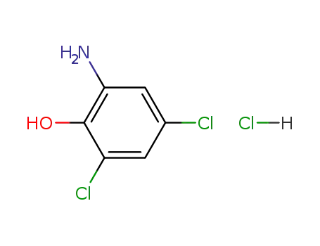 Molecular Structure of 5959-39-7 (2-amino-4,6-dichlorophenol hydrochloride)
