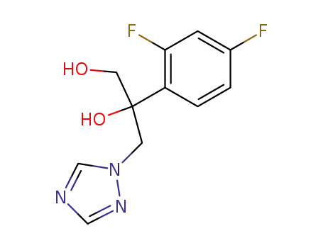 Molecular Structure of 118689-07-9 (2-(2,4-Difluorophenyl)-3-(1H-1,2,4-triazol-1-yl)-1,2-propanediol)