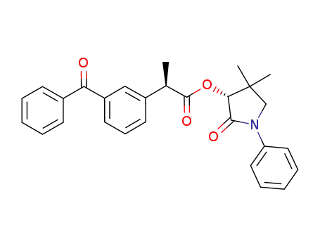 Molecular Structure of 1019853-52-1 ((3R)-1-phenyl-4,4-dimethyl-2-oxopyrrolidin-3-yl (αR)-2-(3-benzoylphenyl)propionate)