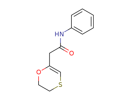 Molecular Structure of 102437-90-1 (1,4-Oxathiin-2-acetamide, 5,6-dihydro-N-phenyl-)