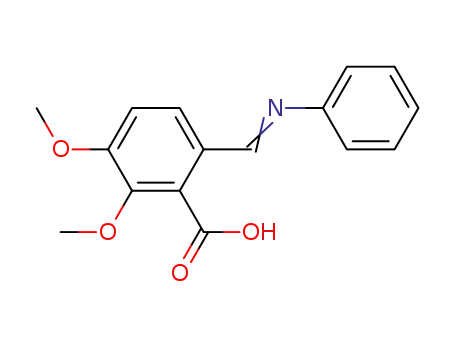 Molecular Structure of 26341-97-9 (2,3-dimethoxy-6-(phenylimino-methyl)-benzoic acid)