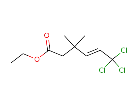 4-Hexenoic acid, 6,6,6-trichloro-3,3-dimethyl-, ethyl ester, (E)-