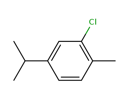 Molecular Structure of 4395-79-3 (2-Chloro-1-methyl-4-(1-methylethyl)benzene)