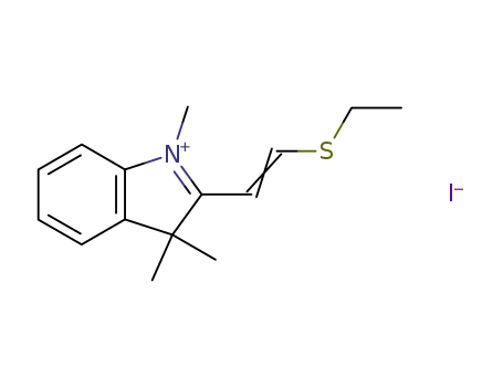 Molecular Structure of 62439-67-2 (3H-Indolium, 2-[2-(ethylthio)ethenyl]-1,3,3-trimethyl-, iodide)