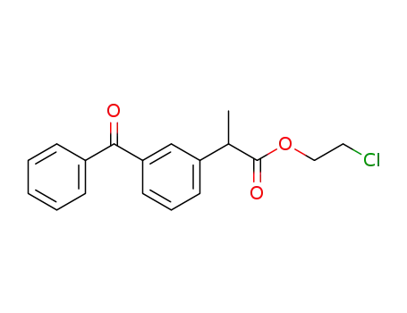 Molecular Structure of 114315-58-1 (2-chloroethyl ester of 2-(3-benzoylphenyl)propionic acid)