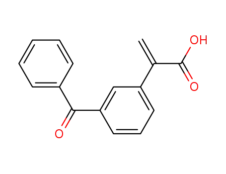 Molecular Structure of 74614-67-8 (α-(3-benzoylphenyl)acrylic acid)