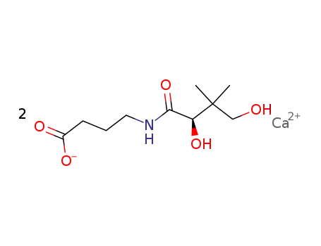 Molecular Structure of 1990-07-4 (Butyric acid, 4-(2,4-dihydroxy-3,3-dimethylbutyramido)-, calcium salt (2:1) (8CI))