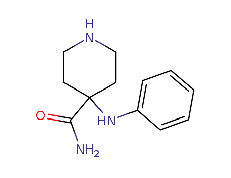 Molecular Structure of 37603-23-9 (4-anilinopiperidine-4-carboxamide)