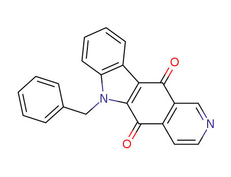 Molecular Structure of 73540-74-6 (6-benzyl-5H-pyrido[4,3-b]carbazole-5,11(6H)-dione)