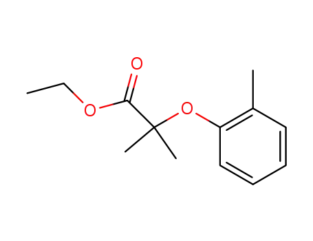 Molecular Structure of 71659-82-0 (Propanoic acid, 2-methyl-2-(2-methylphenoxy)-, ethyl ester)