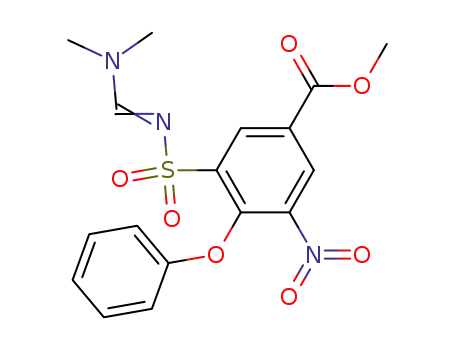 Molecular Structure of 60376-73-0 (methyl 3-[[[(dimethylamino)methylene]amino]sulphonyl]-5-nitro-4-phenoxybenzoate)