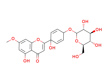 Molecular Structure of 78983-46-7 (protogenkwanin-4'-glucoside)