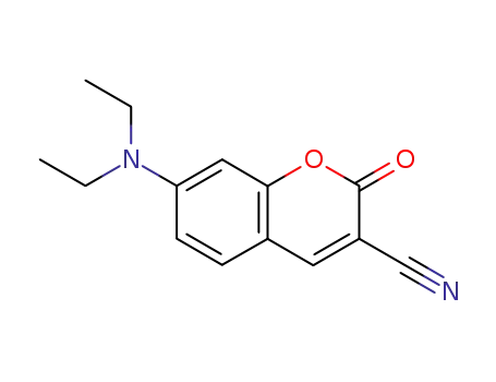 Molecular Structure of 51473-74-6 (3-CYANO-7-(DIETHYLAMINO)COUMARIN)