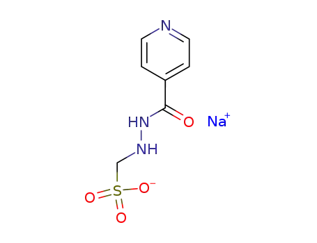 Molecular Structure of 3804-89-5 (2'-(sulphomethyl)isonicotinohydrazide, monosodium salt)