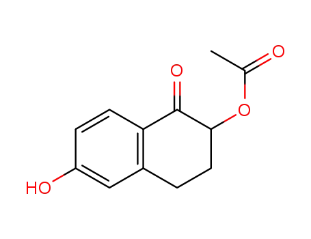 Molecular Structure of 1382490-82-5 (1,2,3,4-tetrahydro-6-hydroxy-1-oxonaphthalen-2-yl acetate)