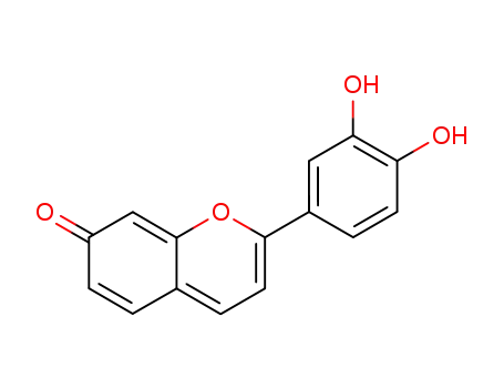 Molecular Structure of 92439-17-3 (2-<3,4-Dihydroxy-phenyl>-chromen-7-on, Anhydro-7,3',4'-trihydroxy-flaven-(4 oder 2)-ol)