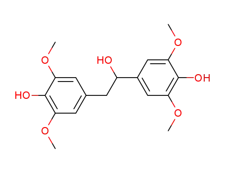 Molecular Structure of 101788-35-6 (3,5,3',5'-tetramethoxy-bibenzyl-4,α,4'-triol)