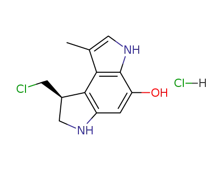 Molecular Structure of 110314-54-0 ((S)-1-(chloromethyl)-1,6-dihydro-5-hydroxy-8-methylbenzo[1,2-b:4,3-b']dipyrrole hydrochloride)