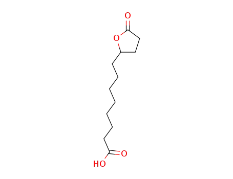 Molecular Structure of 53279-37-1 (2-Furanoctanoic acid, tetrahydro-5-oxo-)