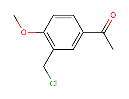 Molecular Structure of 62581-82-2 (1-[3-(Chloromethyl)-4-methoxyphenyl]ethan-1-one)