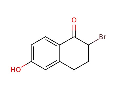 Molecular Structure of 1093227-38-3 (2-bromo-3,4-dihydro-6-hydroxynaphthalen-1(2H)-one)