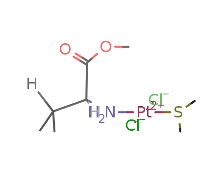 Molecular Structure of 95419-46-8 ([PtCl<sub>2</sub>(S(CH<sub>3</sub>)2)(NH<sub>2</sub>CH(COOCH<sub>3</sub>)CH(CH<sub>3</sub>)2)])