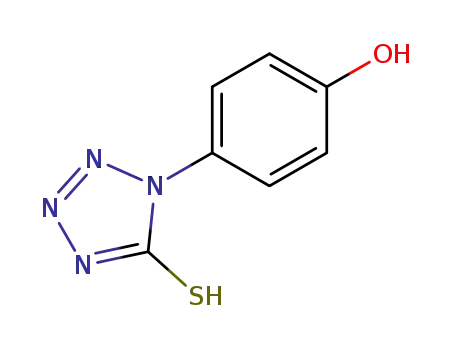 Molecular Structure of 52431-78-4 (1-(4-Hydroxyphenyl)-2H-tetrazole-5-thione)