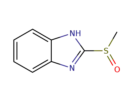 Molecular Structure of 98639-91-9 (1H-Benzimidazole,2-(methylsulfinyl)-,(R)-(9CI))