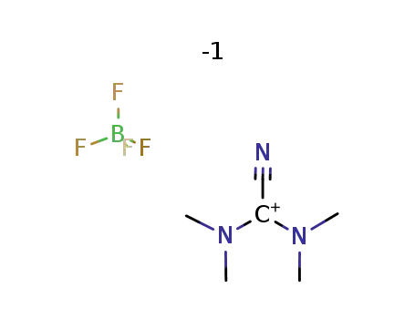 Molecular Structure of 70976-86-2 (Cyan-N,N,N',N'-tetramethylformamidinium-tetrafluoroborat)