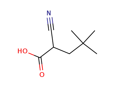 Molecular Structure of 88319-38-4 (Pentanoic acid, 2-cyano-4,4-dimethyl-)
