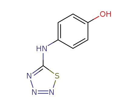Molecular Structure of 23567-67-1 (p-(1,2,3,4-thiatriazol-5-ylamino)phenol)