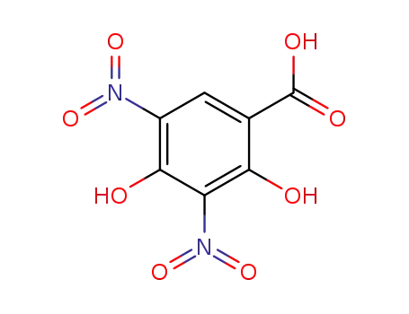 Molecular Structure of 22604-84-8 (2,4-dihydroxy-3,5-dinitro-benzoic acid)