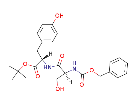 Molecular Structure of 142822-20-6 (N-benzyloxycarbonyl-L-seryl-L-tyrosine tert-butyl ester)