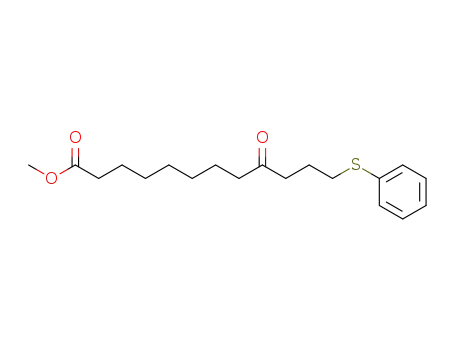 Dodecanoic acid, 9-oxo-12-(phenylthio)-, methyl ester