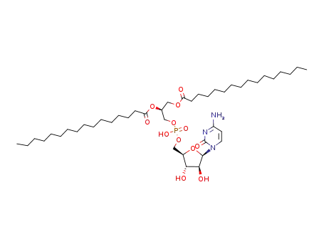 Hexadecanoic acid (S)-2-{[(2R,3S,4S,5R)-5-(4-amino-2-oxo-2H-pyrimidin-1-yl)-3,4-dihydroxy-tetrahydro-furan-2-ylmethoxy]-hydroxy-phosphoryloxy}-1-hexadecanoyloxymethyl-ethyl ester