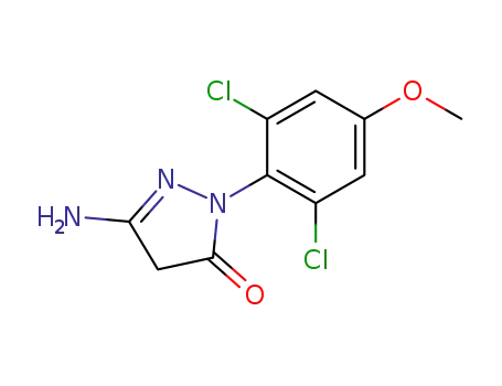 Molecular Structure of 33008-65-0 (5-amino-2-(2,6-dichloro-4-methoxyphenyl)-2,4-dihydro-3H-pyrazol-3-one)