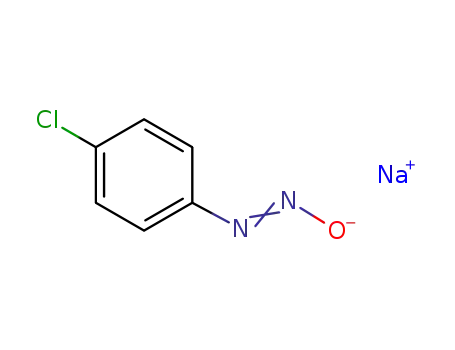 Molecular Structure of 77887-33-3 (Diazene, (4-chlorophenyl)hydroxy-, sodium salt, (E)-)