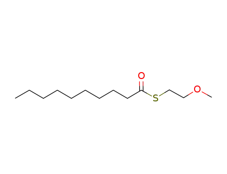 Molecular Structure of 1020261-42-0 (S-(2-methoxy)ethyl decanethioate)