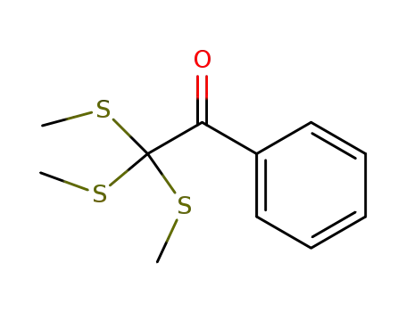 Molecular Structure of 21504-18-7 (2,2,2-Tris-methylsulfanyl-1-phenyl-ethanone)