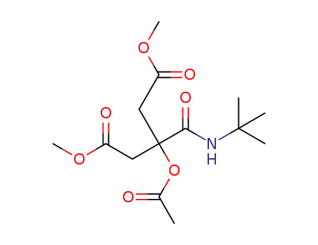 Molecular Structure of 1242516-65-9 (dimethyl 3-(tertbutylcarbamoyl)-3-acetoxy-pentanedioate)