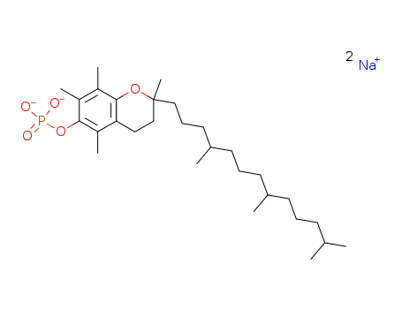 Molecular Structure of 138495-68-8 (2H-1-Benzopyran-6-ol,
3,4-dihydro-2,5,7,8-tetramethyl-2-(4,8,12-trimethyltridecyl)-, dihydrogen
phosphate, monosodium salt)