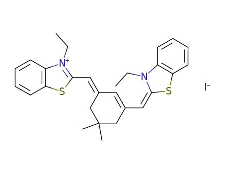 Molecular Structure of 20517-94-6 (3,3'-DIETHYL-9,11,9',11'-BIS(B,B-DIMETHYLTRIMETHYLENE)-THIAPENTACARBOCYANINE IODIDE)