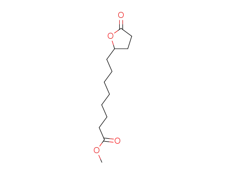 Molecular Structure of 64996-86-7 (2-Furanoctanoic acid, tetrahydro-5-oxo-, methyl ester)